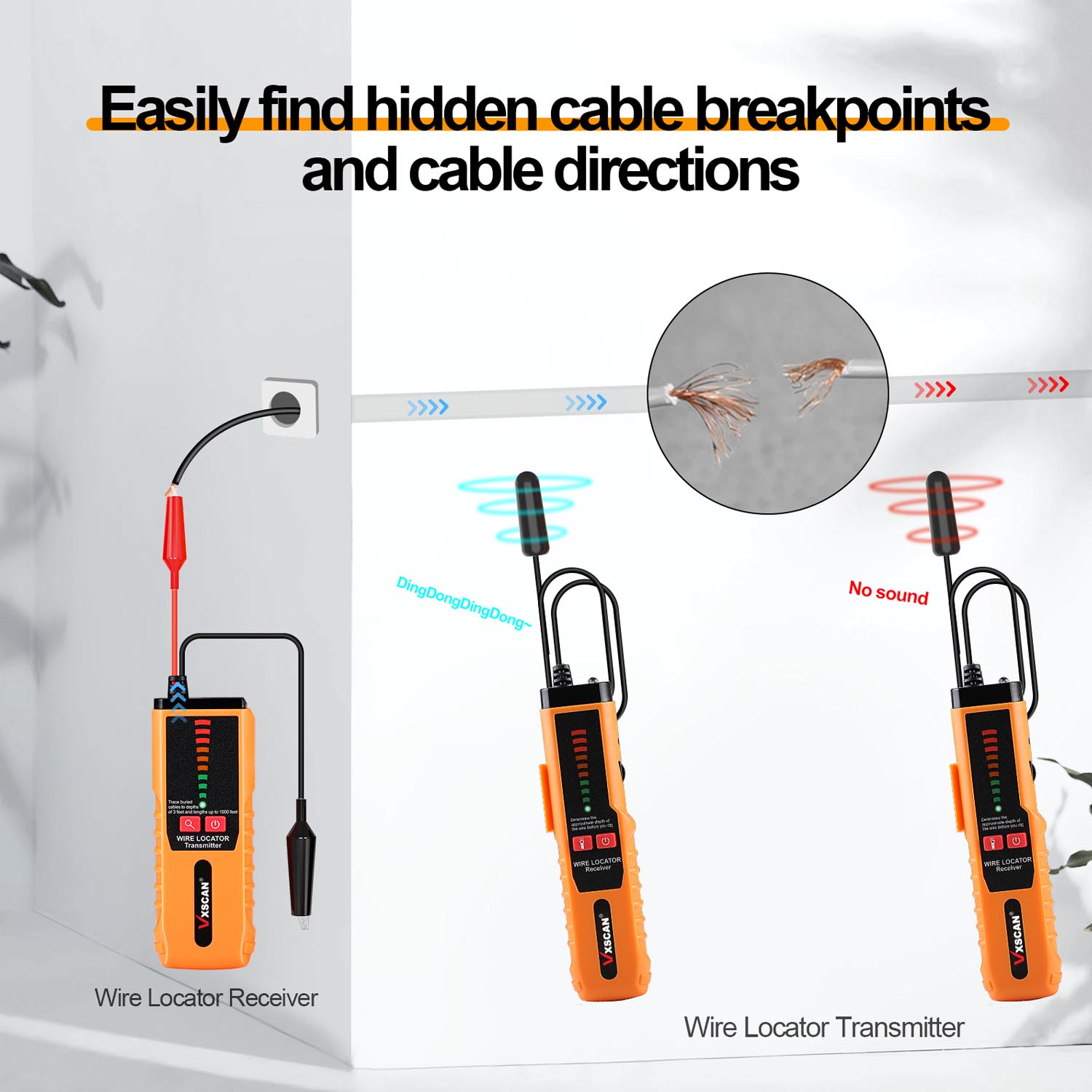 Vxcan f04 testador de rastread - Underground Cable Detector avaliação e preço